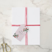 Bergen op Blush roze gepersonaliseerde feestdag Cadeaulabel (Met Touw)