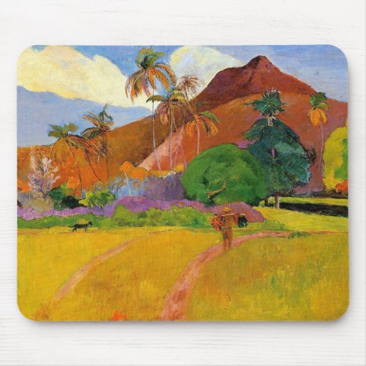 "Bergen op Tahiti" - Paul Gauguin Mousepad Muismat (Voorkant)