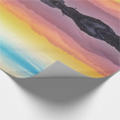 Bergen op zonsondergang, hemel boven en onder cadeaupapier (Hoek)