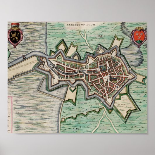 Bergen op Zoom in 1649 Poster (Voorkant)