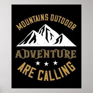 Bergen Outdoor Avontuur Roept Poster