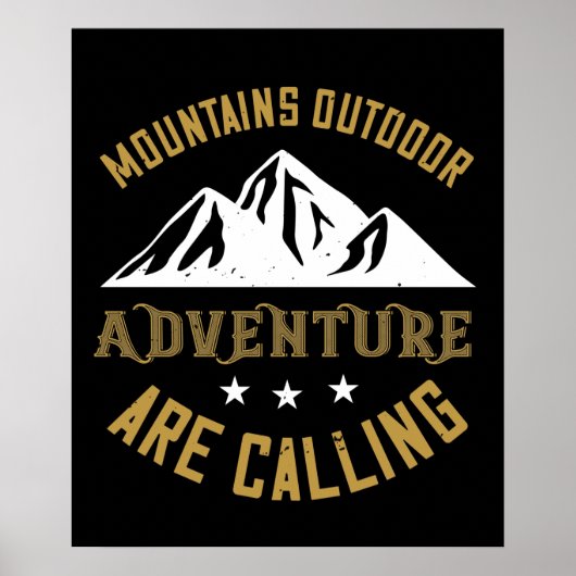Bergen Outdoor Avontuur Roept Poster (Voorkant)