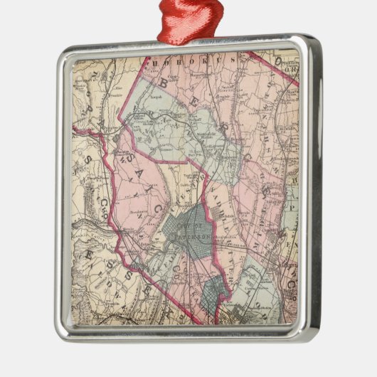 Bergen, Passaic Cos, NJ Metalen Ornament (Links)