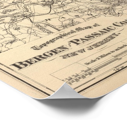 Bergen, Passaic Cos, NJ Poster (Hoek)