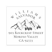 Bergen Pines Twee achternamen Retouradres Zelfinktende Stempel (Design)