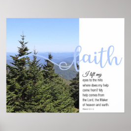 bergen Psalm 121:1-2 Faith Poster