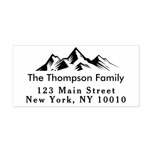 Bergen Retouradres Familienaam Aangepast Rubberstempel (Afrduk)