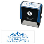 Bergen Retouradres Familienaam Aangepast Zelfinktende Stempel (In situ)