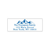 Bergen Retouradres Familienaam Aangepast Zelfinktende Stempel (Design)