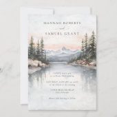 Bergen River Scene Rocky Ridge Romantische bruilof Kaart (Voorkant)