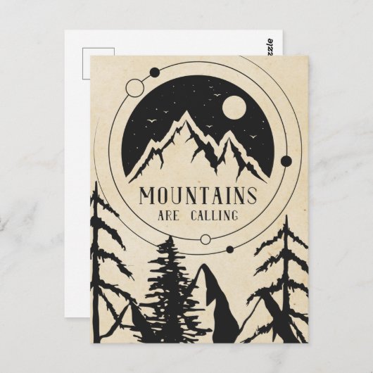 bergen roepen briefkaart (Voorkant / Achterkant)