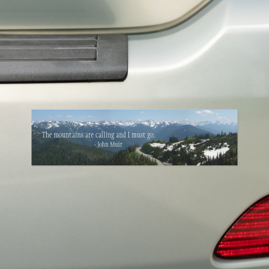 Bergen roepen bumpersticker (Op auto)