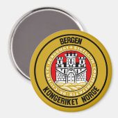 Bergen Round Emblem Magneet (Voorkant / Achterkant)