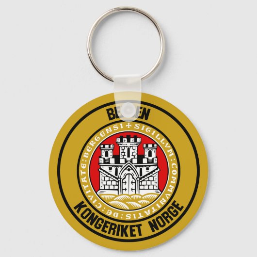 Bergen Round Emblem Sleutelhanger (Voorkant)