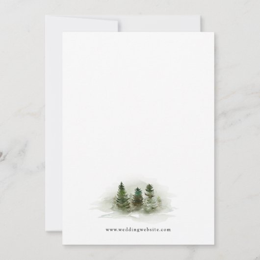 bergen rustieke bruiloft uitnodiging (Achterkant)