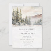 Bergen Scene Rocky Ridge Romantische bruiloft Kaart (Voorkant)