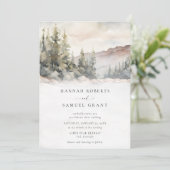 Bergen Scene Rocky Ridge Romantische bruiloft Kaart (Staand voorkant)