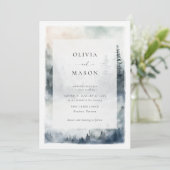 Bergen Scene Rustieke Blue Ridge Romantische bruil Kaart (Staand voorkant)