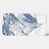 Bergen schetsen Case-Mate iPhone case (Achterkant (horizontaal))