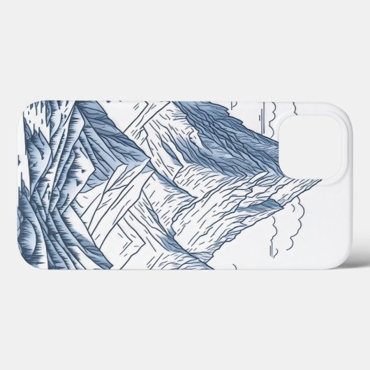 Bergen schetsen Case-Mate iPhone case (Achterkant (horizontaal))