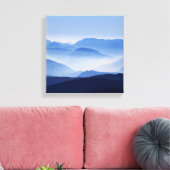 bergen silhouet canvas afdruk (Insitu (Woonkamer))