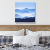 bergen silhouet canvas afdruk (Insitu (Slaapkamer))