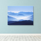 bergen, silhouetwolken canvas afdruk (Insitu (Houten vloer))