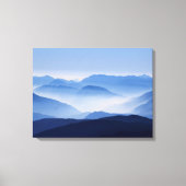 bergen, silhouetwolken canvas afdruk (Voorkant)