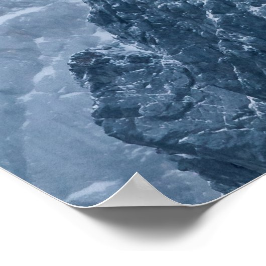 Bergen sneeuw en mist poster (Hoek)