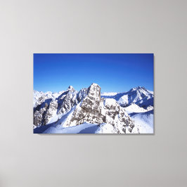 Bergen St Anton Austria Holiday Card Canvas Afdruk