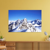 Bergen St Anton Austria Holiday Card Canvas Afdruk (Insitu (Woonkamer))