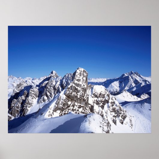 Bergen St Anton Austria Holiday Card Poster (Voorkant)