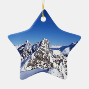 Bergen St Anton Austria Holiday Card Poster Pho Keramisch Ornament