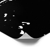 Bergen strekken zich uit van het landschap zwart-w poster (Hoek)