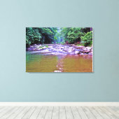  Bergen Sunlight Trees Creek Foto Canvas Afdruk (Insitu (Houten vloer))