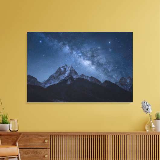 Bergen | Thamserku Mountain, Nepal Canvas Afdruk (Insitu (Woonkamer))
