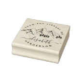 Bergen uit de bibliotheek van het elegante aangepa rubberstempel (Stempel)