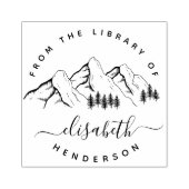 Bergen uit de bibliotheek van het elegante aangepa rubberstempel (Afrduk)