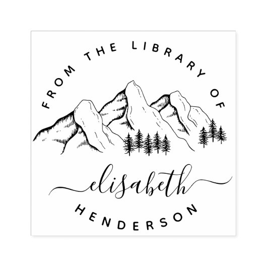 Bergen uit de bibliotheek van het elegante aangepa rubberstempel (Afrduk)