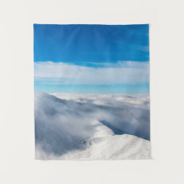 Bergen uit wolken wandkleed