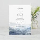 Bergen Uitzicht Dusty Blue Ridge Romantische bruil Kaart (Staand voorkant)