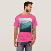 Bergen Vallei Landschap Bergen Muur Art Acti T-shirt (Voorkant volledig)