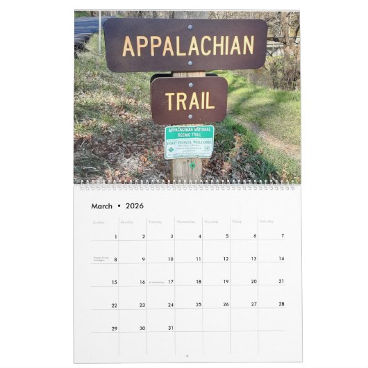 Bergen van Appalachia Kalender (Mar 2026)