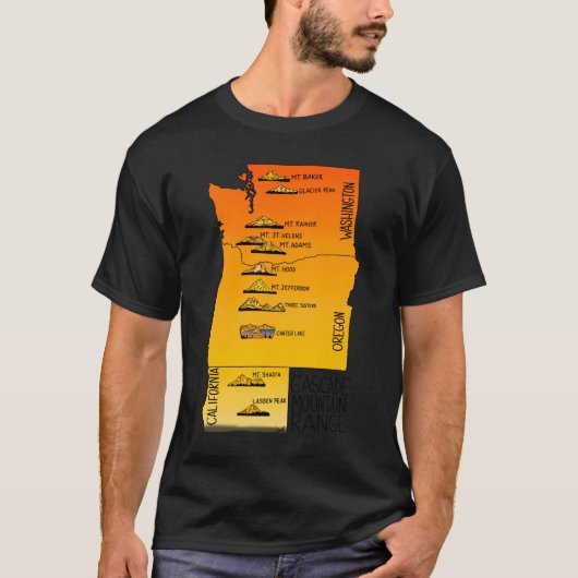 Bergen van de Cascade Range T-shirt (Voorkant)