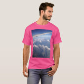 Bergen van een lang vliegtuig t-shirt (Voorkant volledig)