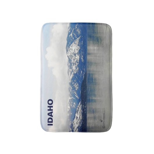 Bergen van het meer badmat (Voorkant Verticaal)