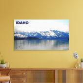 Bergen van het meer canvas afdruk (Insitu (Woonkamer))