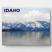 Bergen van het meer fotoplaat (Voorkant)