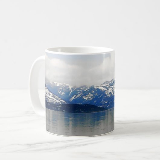 Bergen van het meer koffiemok (Voorkant links)