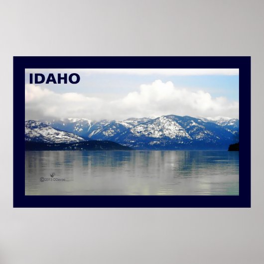 Bergen van het meer poster (Voorkant)